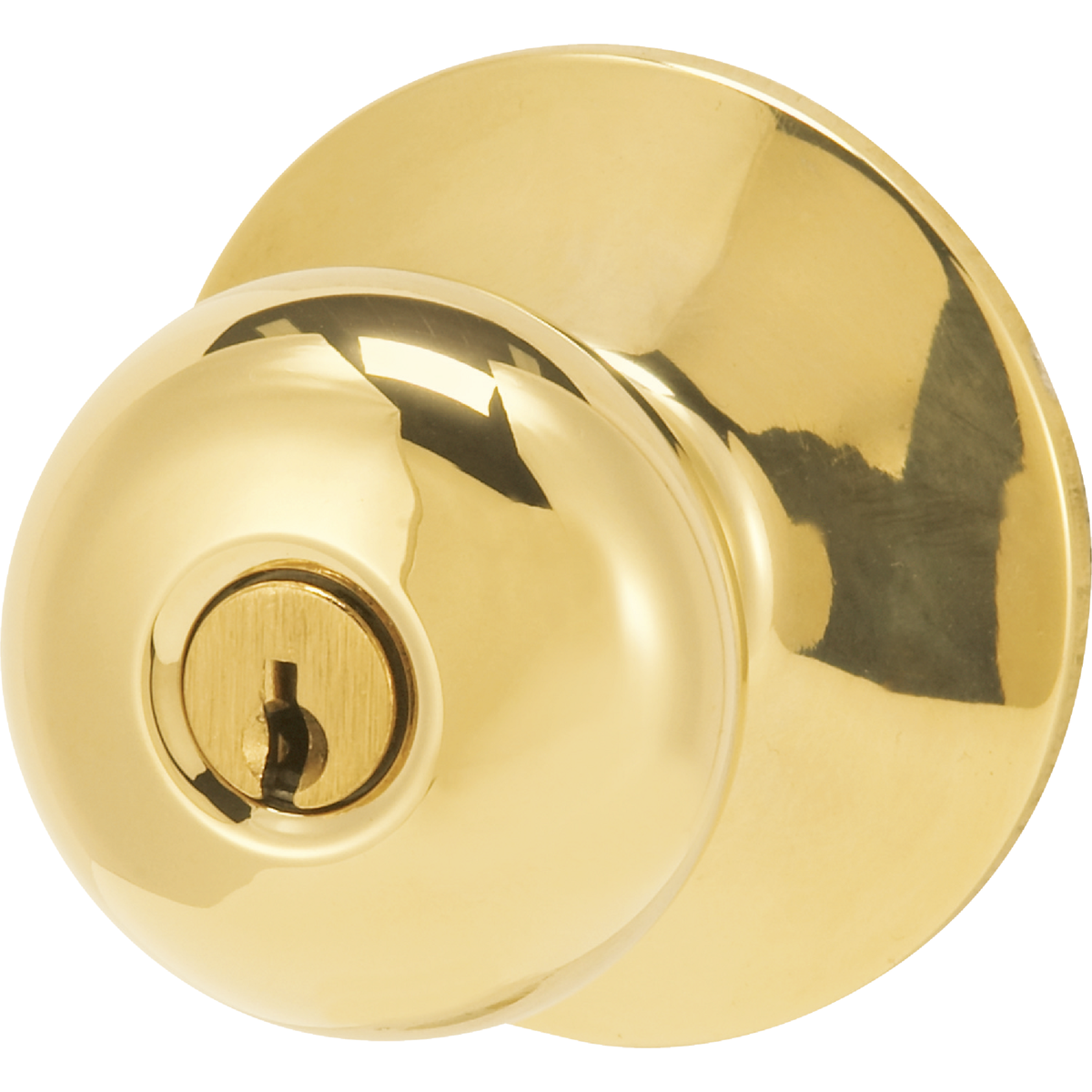 Schlage Plymouth Ultima Bright Brass Entry Door Knob  Image 2