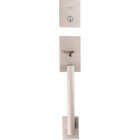 Kwikset Signature Series San Clemente Satin Nickel Entry Door Handleset with Smartkey & Halifax Lever Image 1