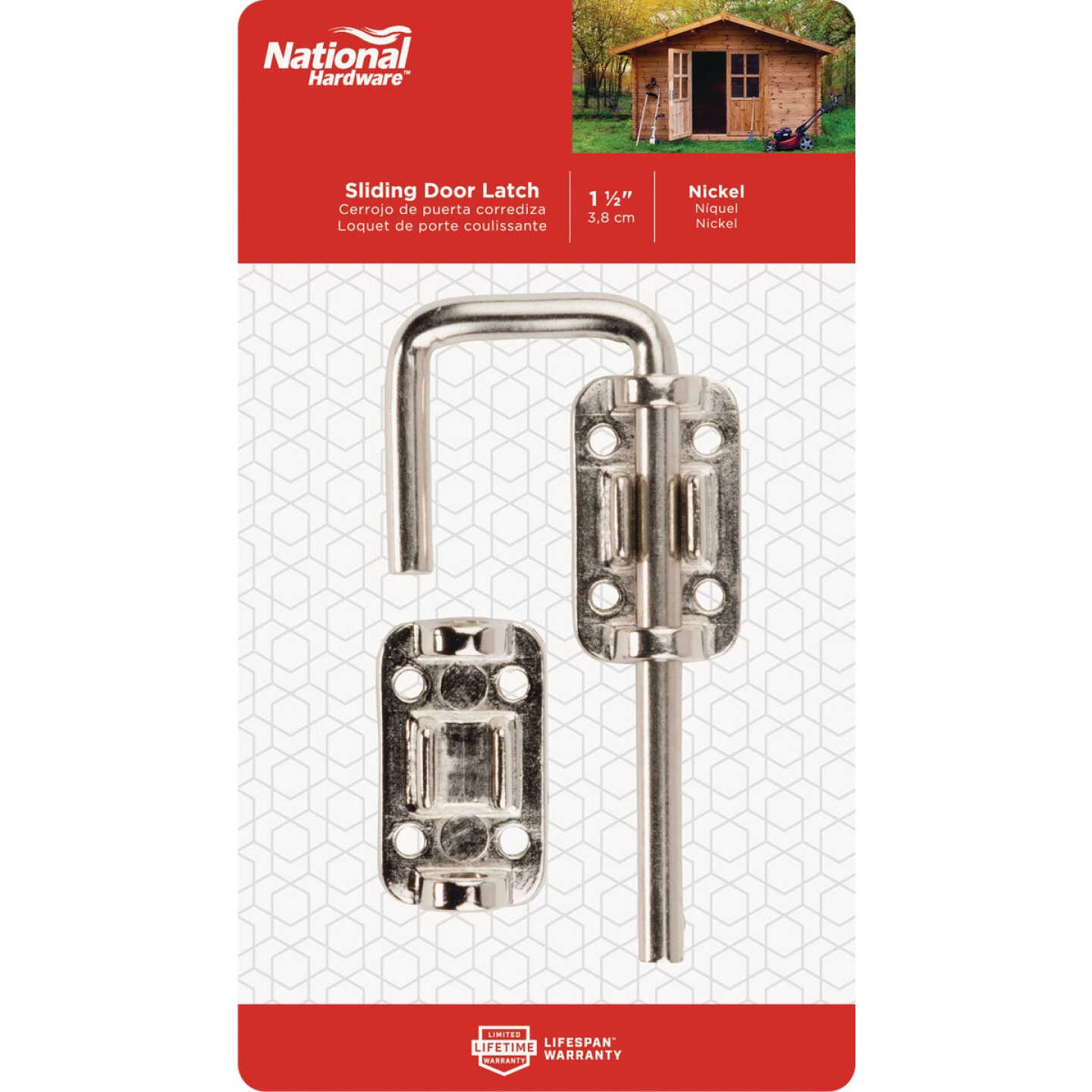 National Hardware Door 1-1/2 In. Nickel Slide Bolt Image 2