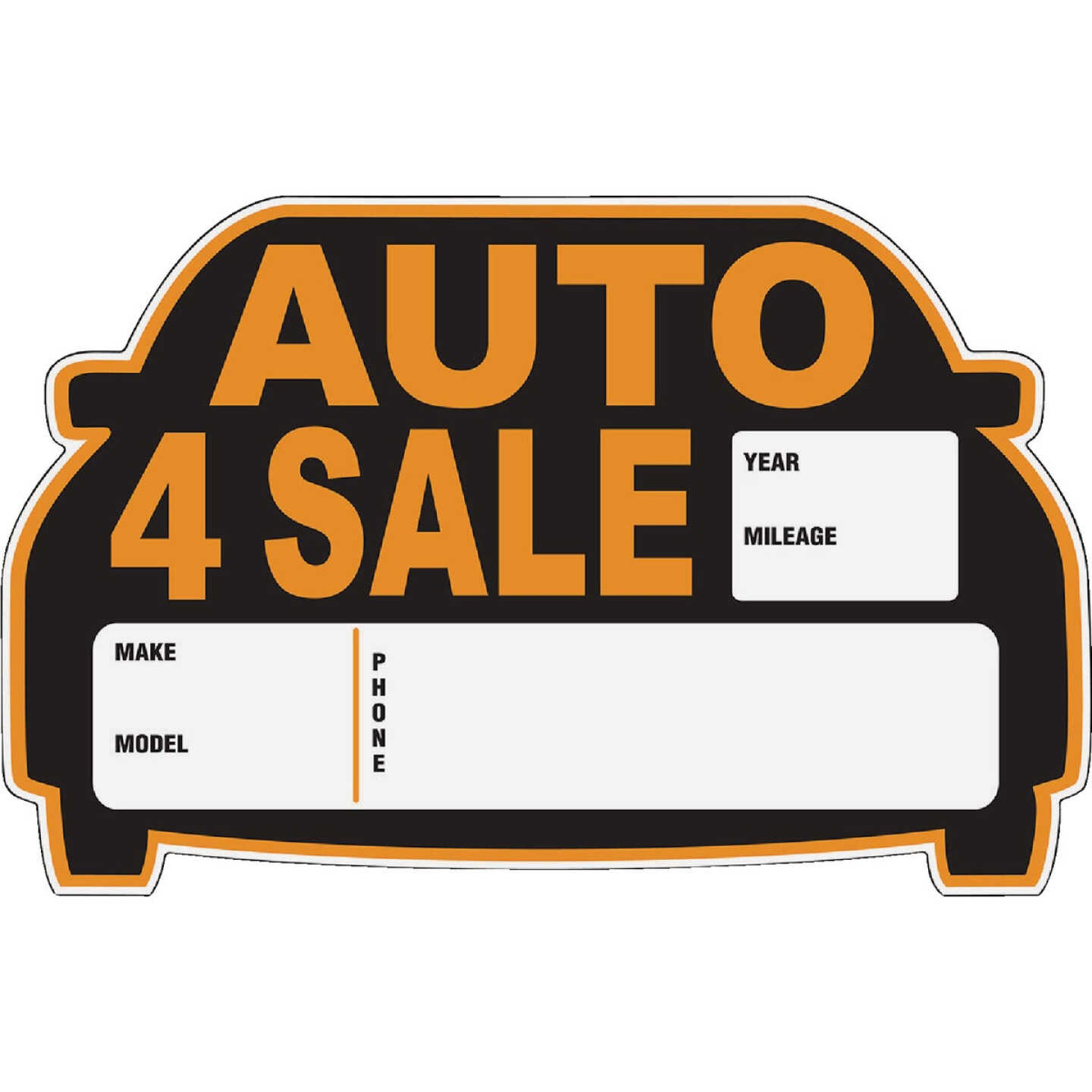 Hy-Ko Auto For Sale Die Cut Sign Image 1