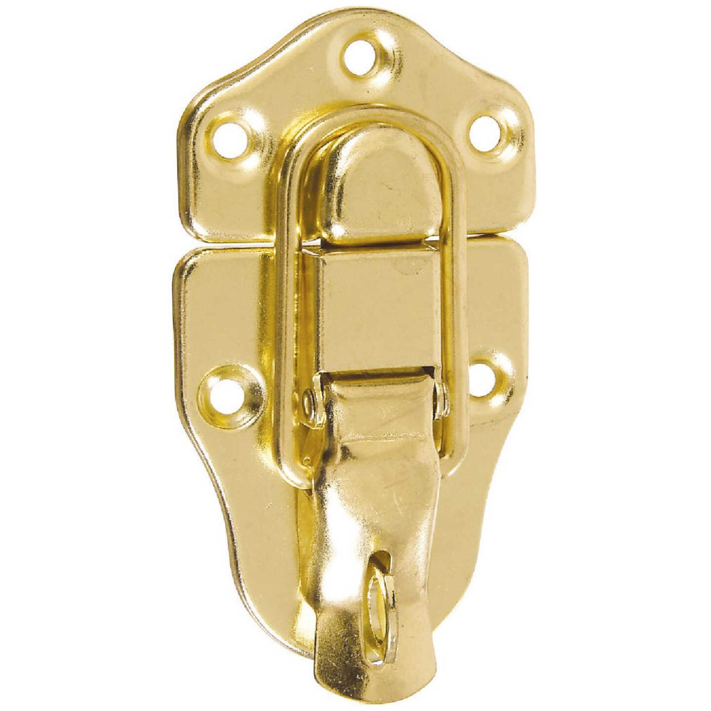 National Hardware Brass Finish Lockable Draw Catch Image 1