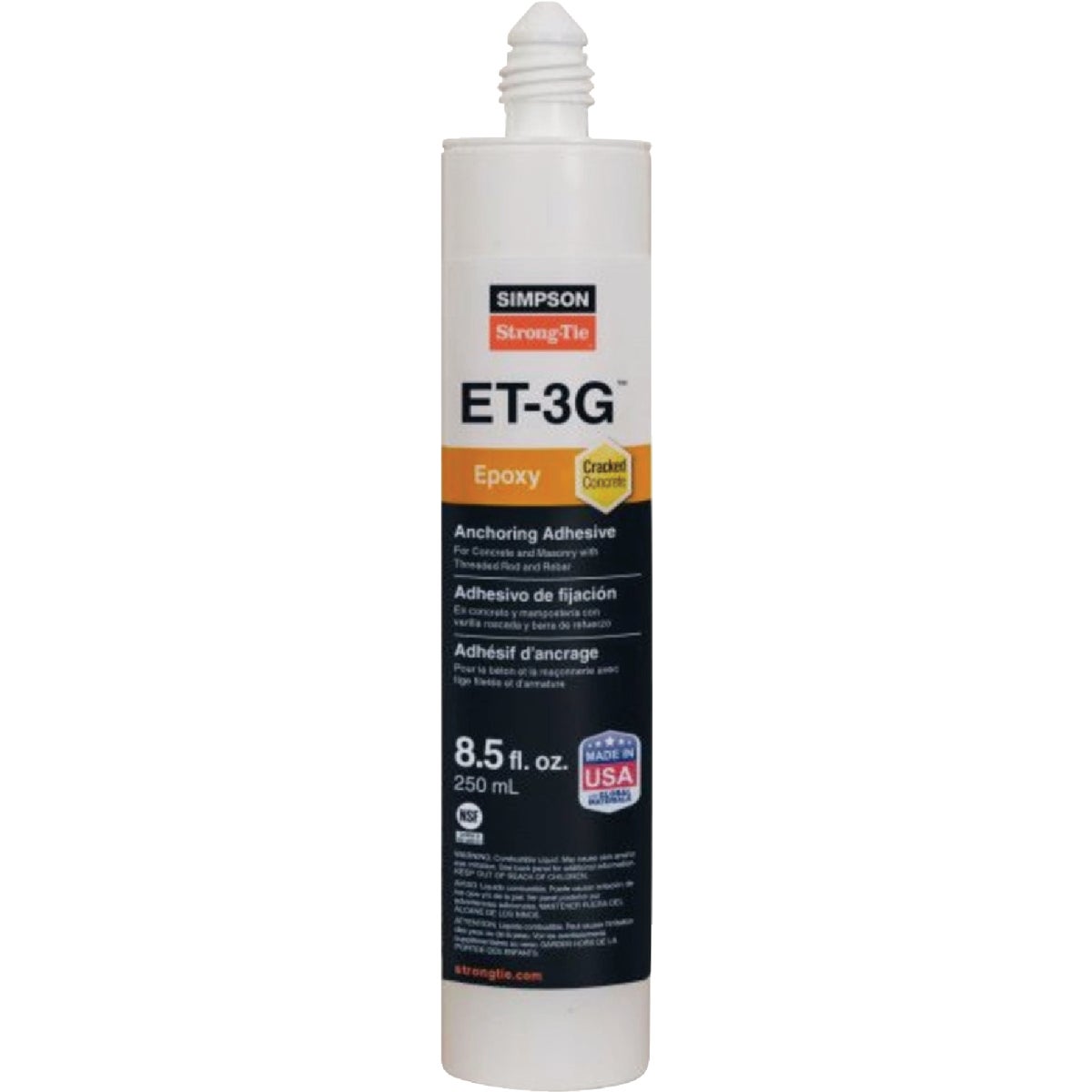 Simpson Strong-Tie 8.5 Oz. Epoxy Adhesive Cartridge with Nozzle & Extension