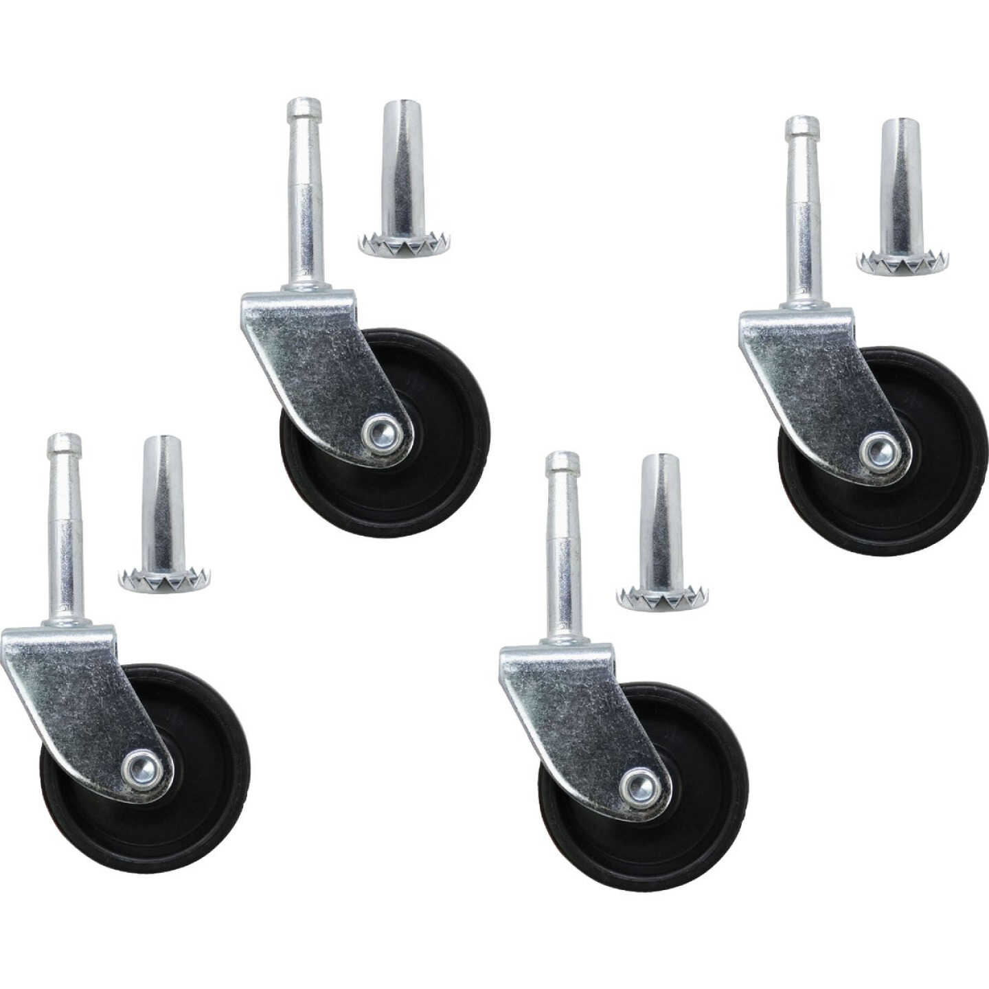 Super Sliders 1-5/8 In. Black Stem Caster (4-Pack) Image 2