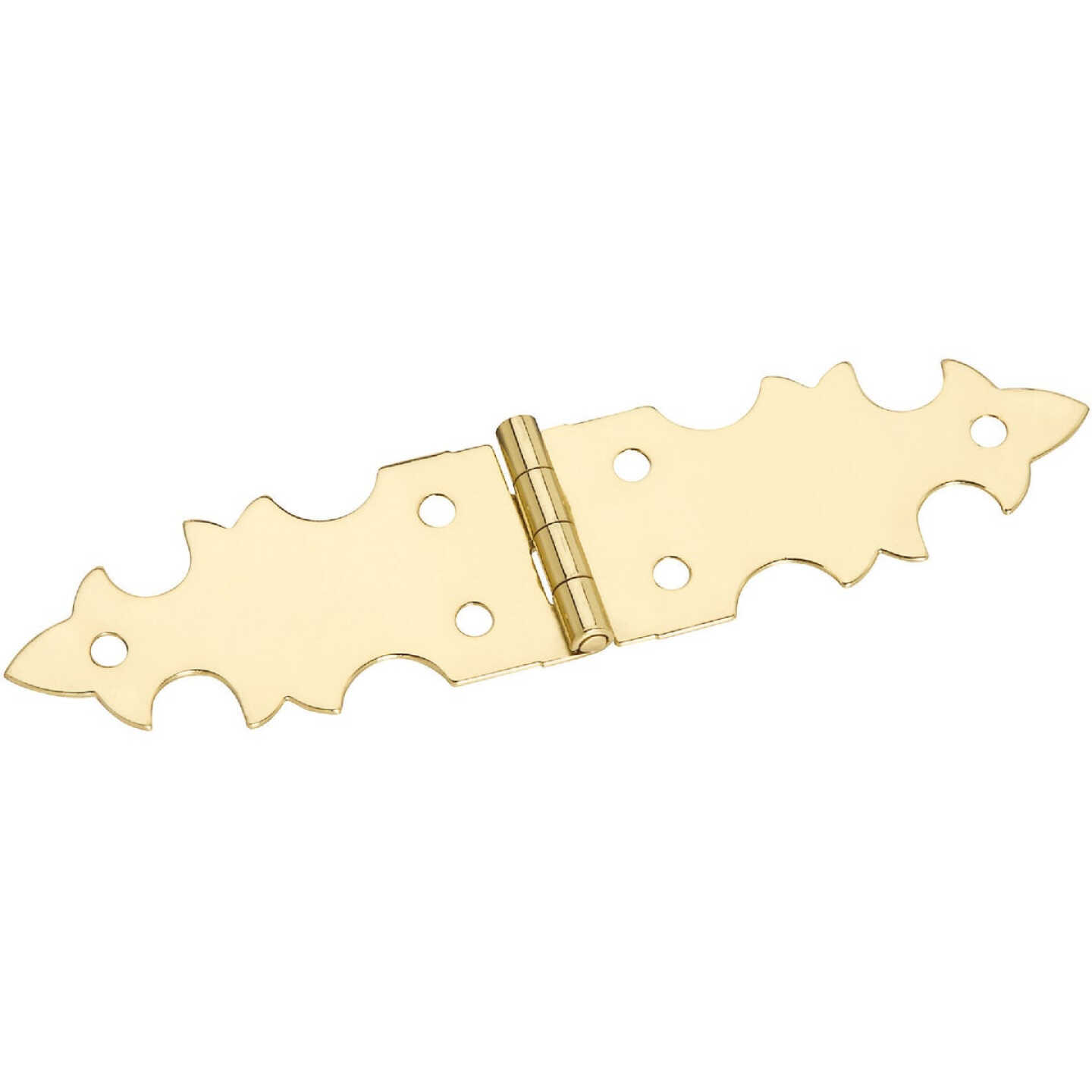 National Hardware 5/8 In. x 2-3/4 In. Brass Miniature Decorative Hinge (2-Pack) Image 1