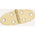National Hardware 2-7/8 In. x 1-5/16 In. Polished Brass Decorative Hinge (2-Pack) Image 1