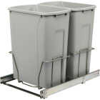 Knape & Vogt Real Solutions 29 Qt. In-Cabinet Double Pull Out Bottom Mount Trash Can Image 1