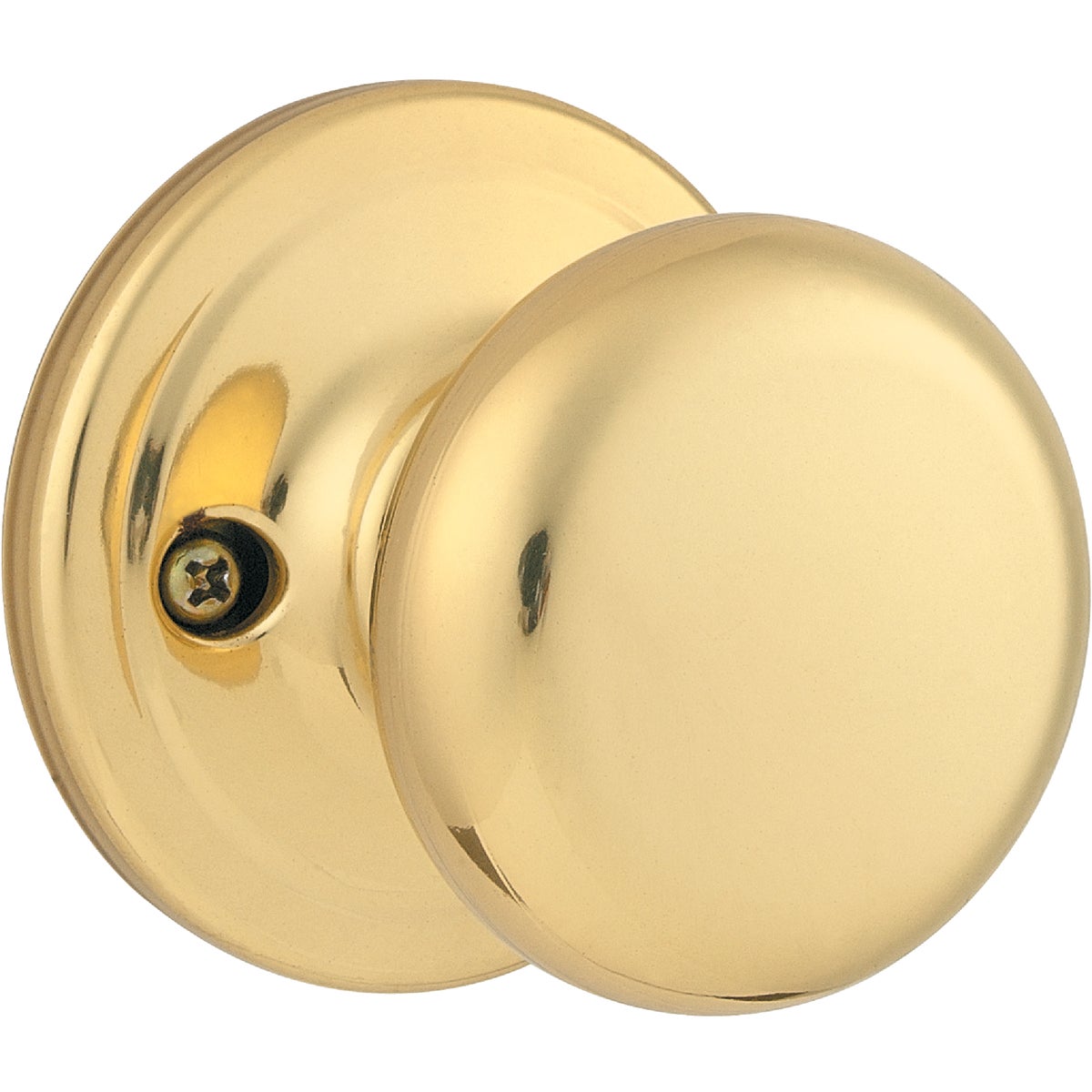 Kwikset Signature Series Polished Brass Juno Dummy Door Knob Image 1