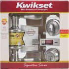 Kwikset Signature Series Satin Nickel Deadbolt and Lever Combo with Smartkey Image 3