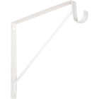 Knape & Vogt 10 In. H. x 11 In. D. Fixed Shelf & Rod Bracket, White Image 1