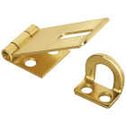 National Hardware 1-3/4 In. Brass Non-Swivel Safety Hasp Image 1