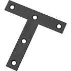 National Hardware 4 In. x 4 In. Black T-Plate Image 1