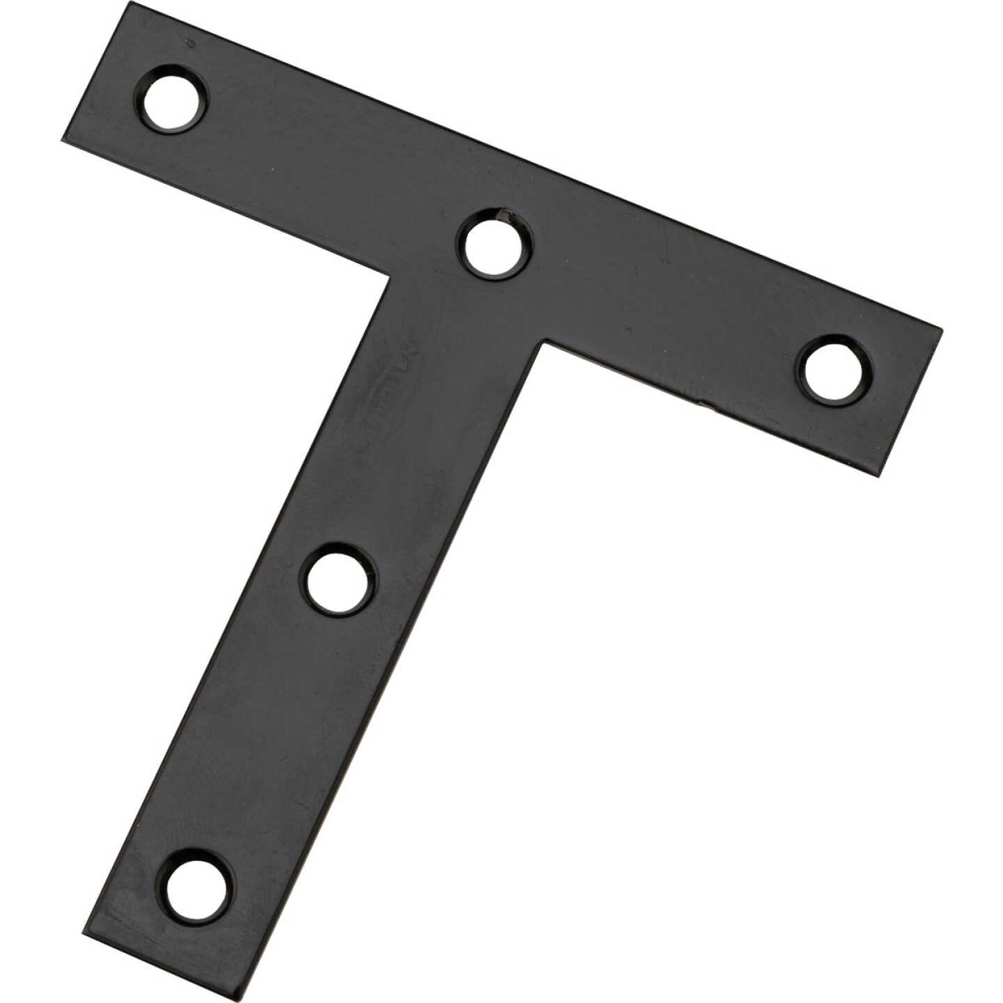 National Hardware 4 In. x 4 In. Black T-Plate Image 1