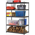 Muscle Rack 48 In. x 24 In. x 72 In. 5-Tier Black Shelving Unit Image 2