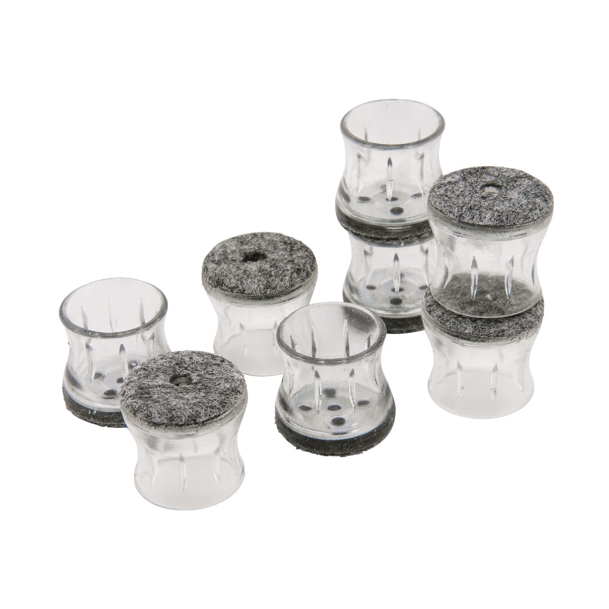 Magic Sliders Magic Fit - .55 In. - .70 In. Round Felt Furniture Leg Cup (8-Pack)