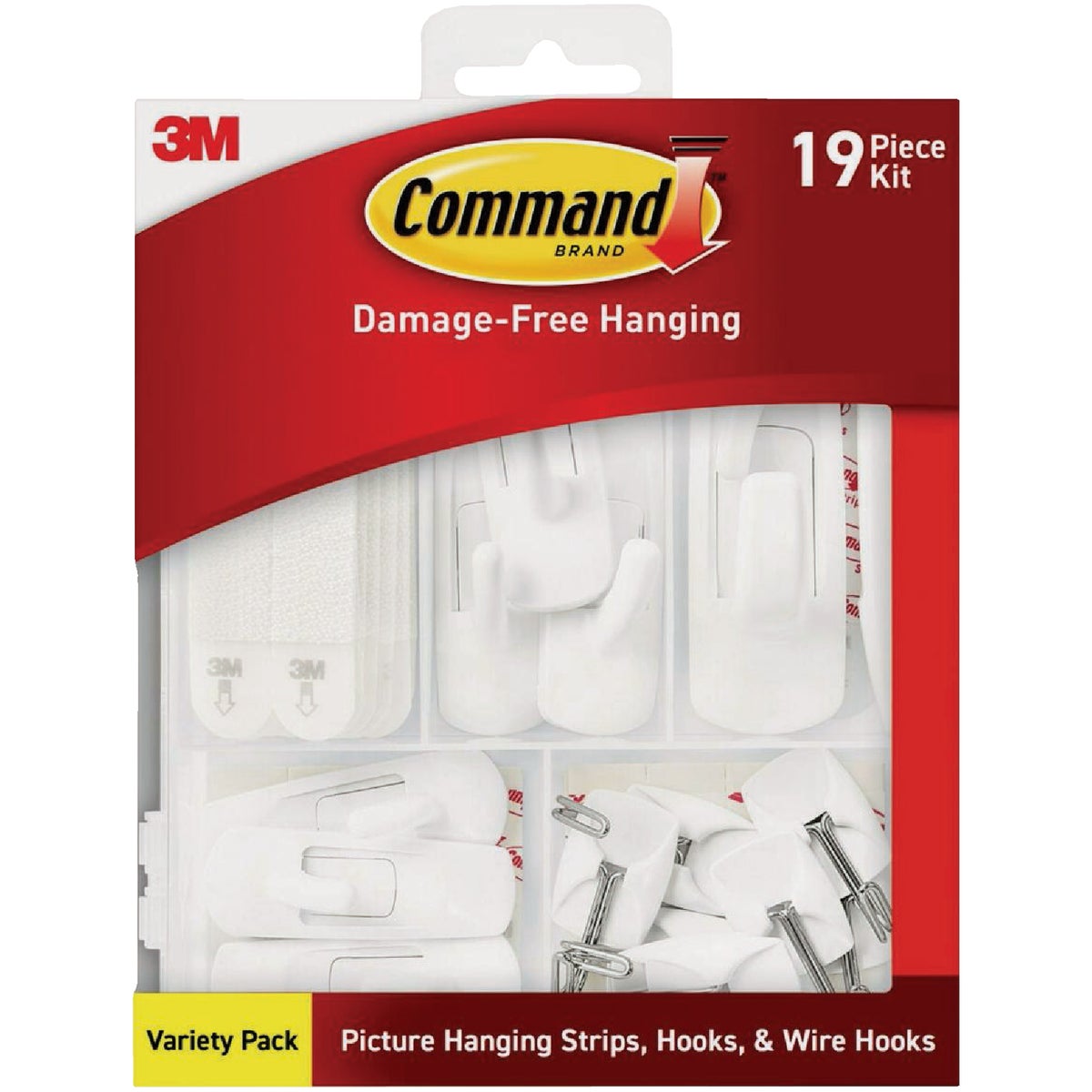 Command General Purpose Strips, Hooks & Wire Hooks Variety Kit, 54-Pack