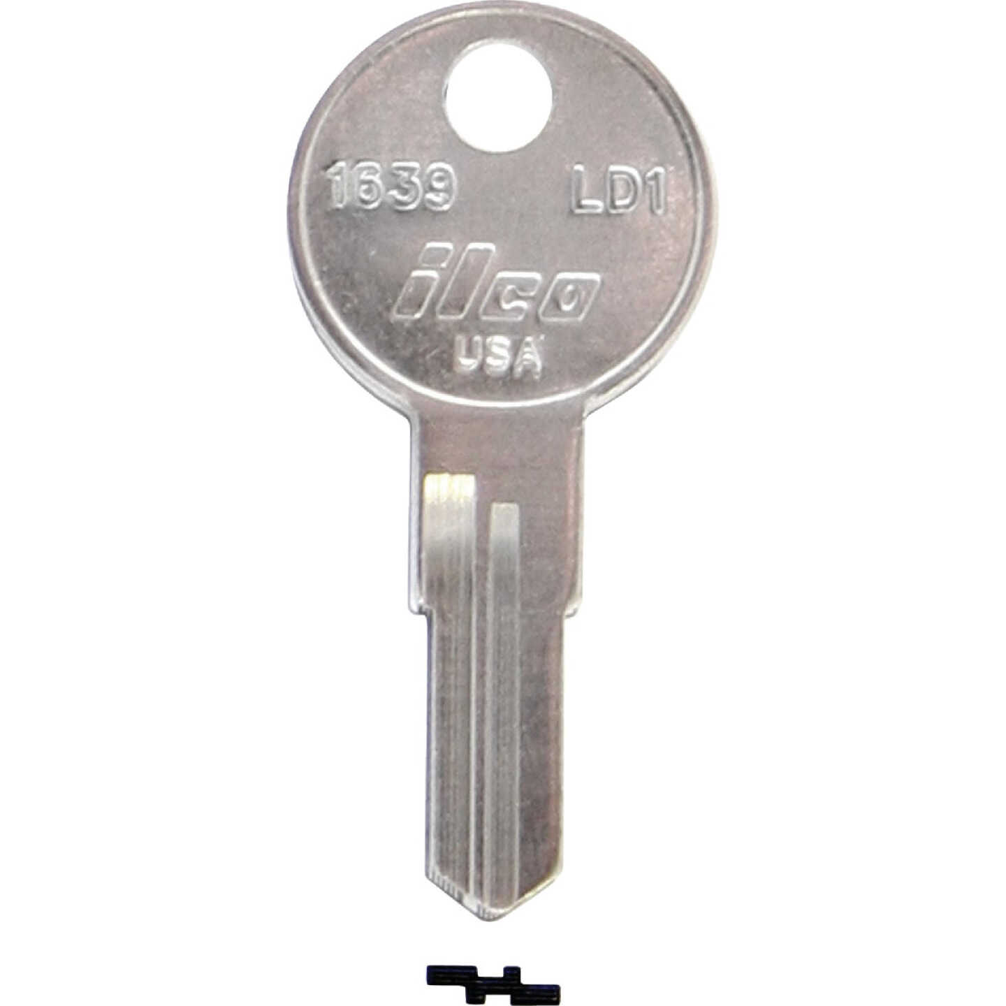 ILCO Larson Nickel Plated Storm Door Key, LD1 / 1639 (10-Pack) Image 1