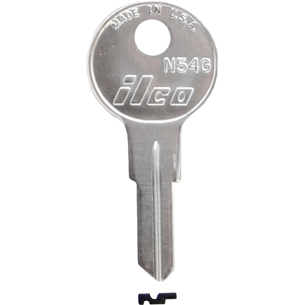 ILCO Nickel Plated Cam Lock Key, N54G (10-Pack)