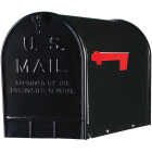 Gibraltar Stanley T3 Black Steel Rural Post Mount Mailbox Image 1