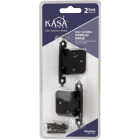 KasaWare 3/8 In. Matte Black Self-Closing Inset Hinges (2-Pack) Image 1