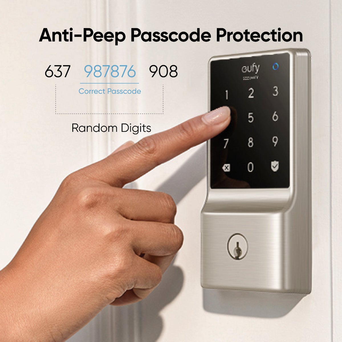 eufy Smart Lock C210 5-In-1 Keyless Entry Door Lock, White Image 2