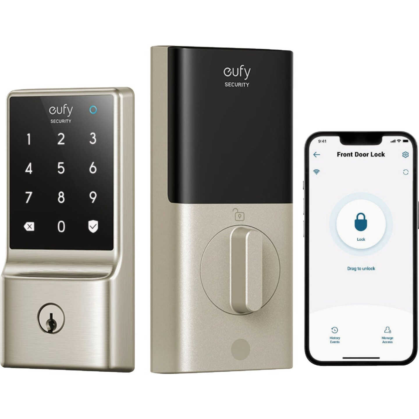 eufy Smart Lock C210 5-In-1 Keyless Entry Door Lock, White Image 1