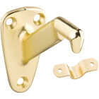 National Hardware Brass Zinc Die-Cast With Steel Strap Handrail Bracket Image 1