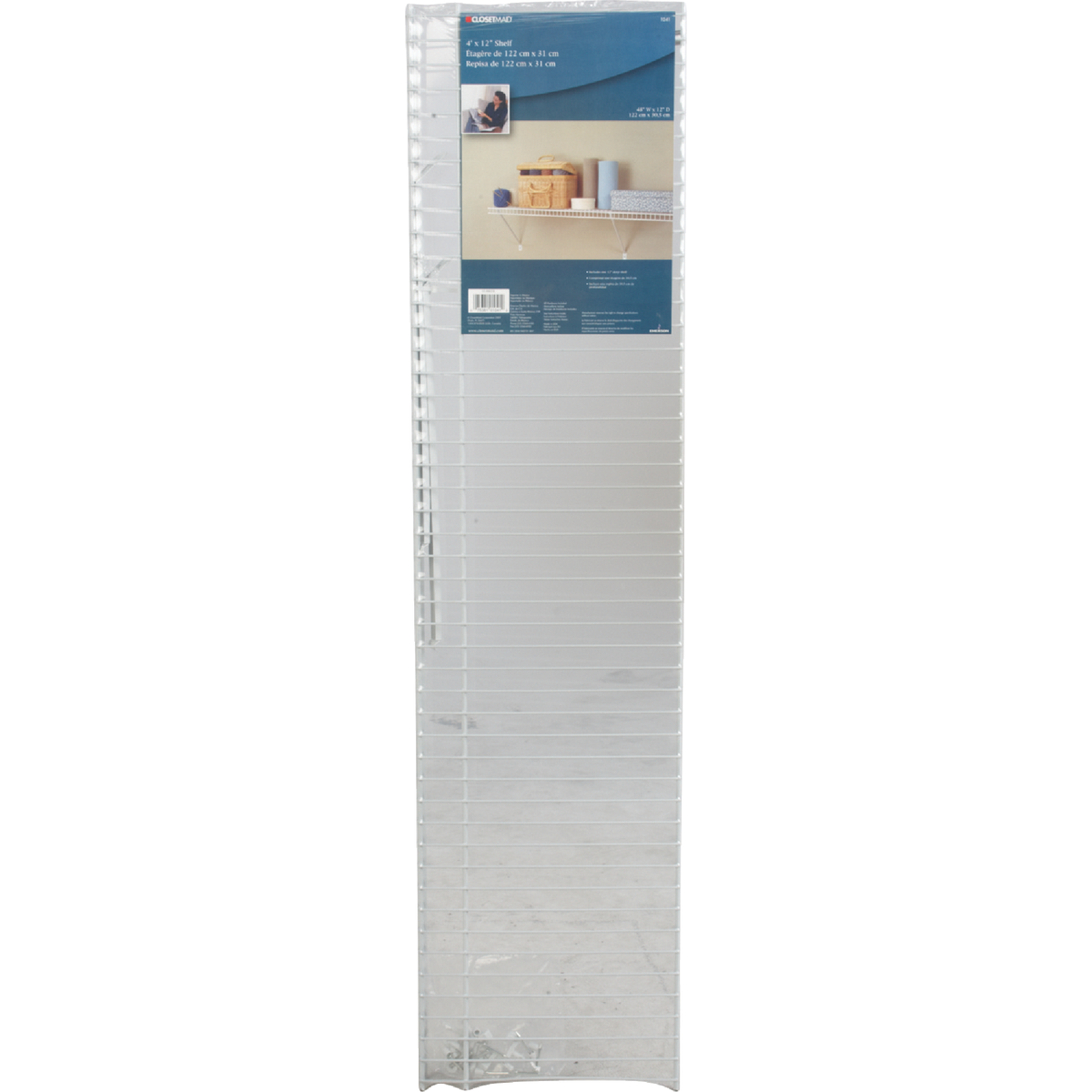 ClosetMaid 4 Ft. W. x 12 In. D Ventilated Shelf Kit, White Image 1