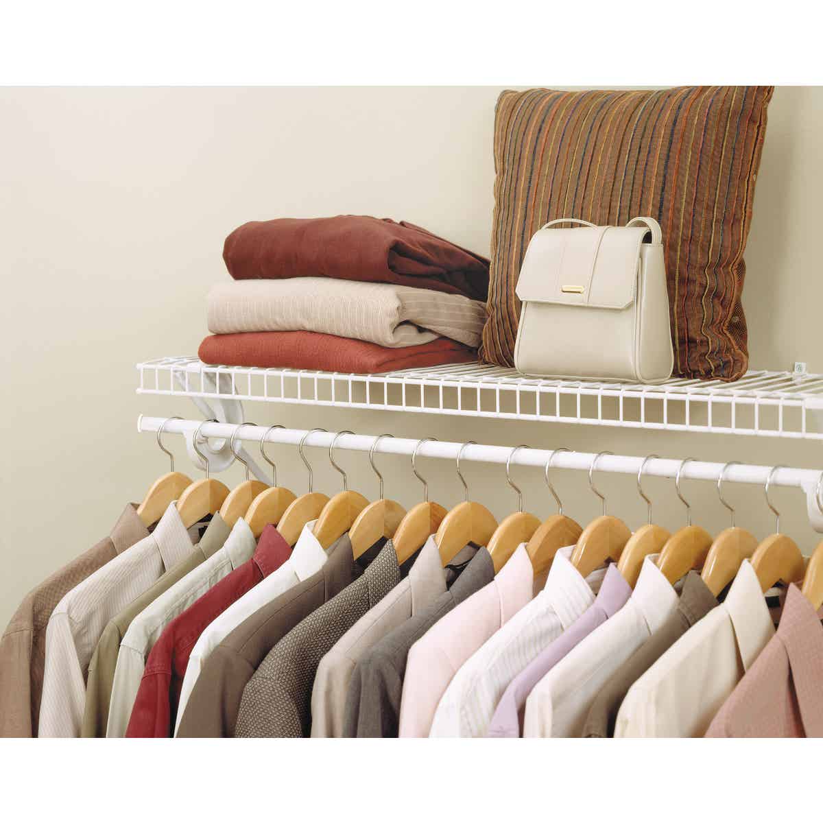 ClosetMaid SuperSlide 4 Ft. W. x 12 In. D. Ventilated Shelf Kit with Bar Image 2
