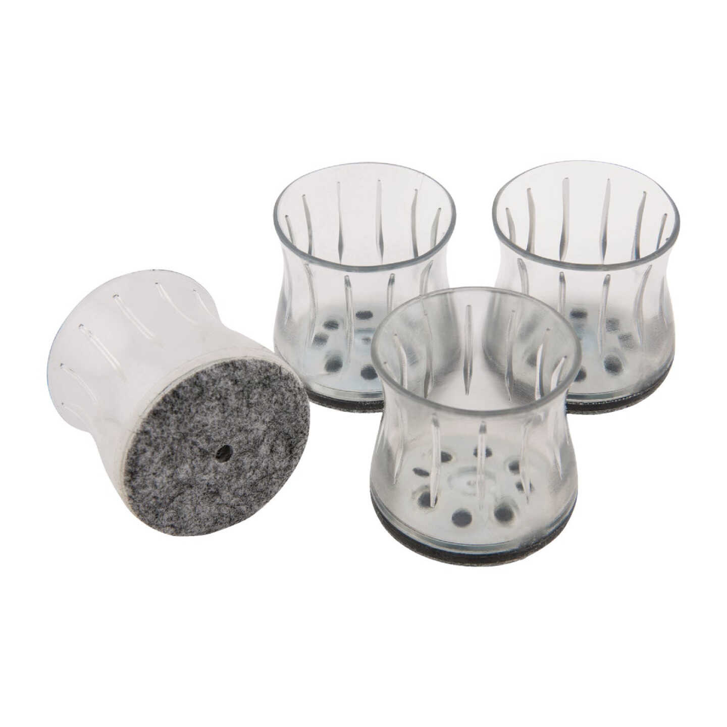 Magic Sliders Magic Fit 1-1/4 In. - 1-7/6 In. Round Felt Furniture Leg Cup (4-Pack) Image 1