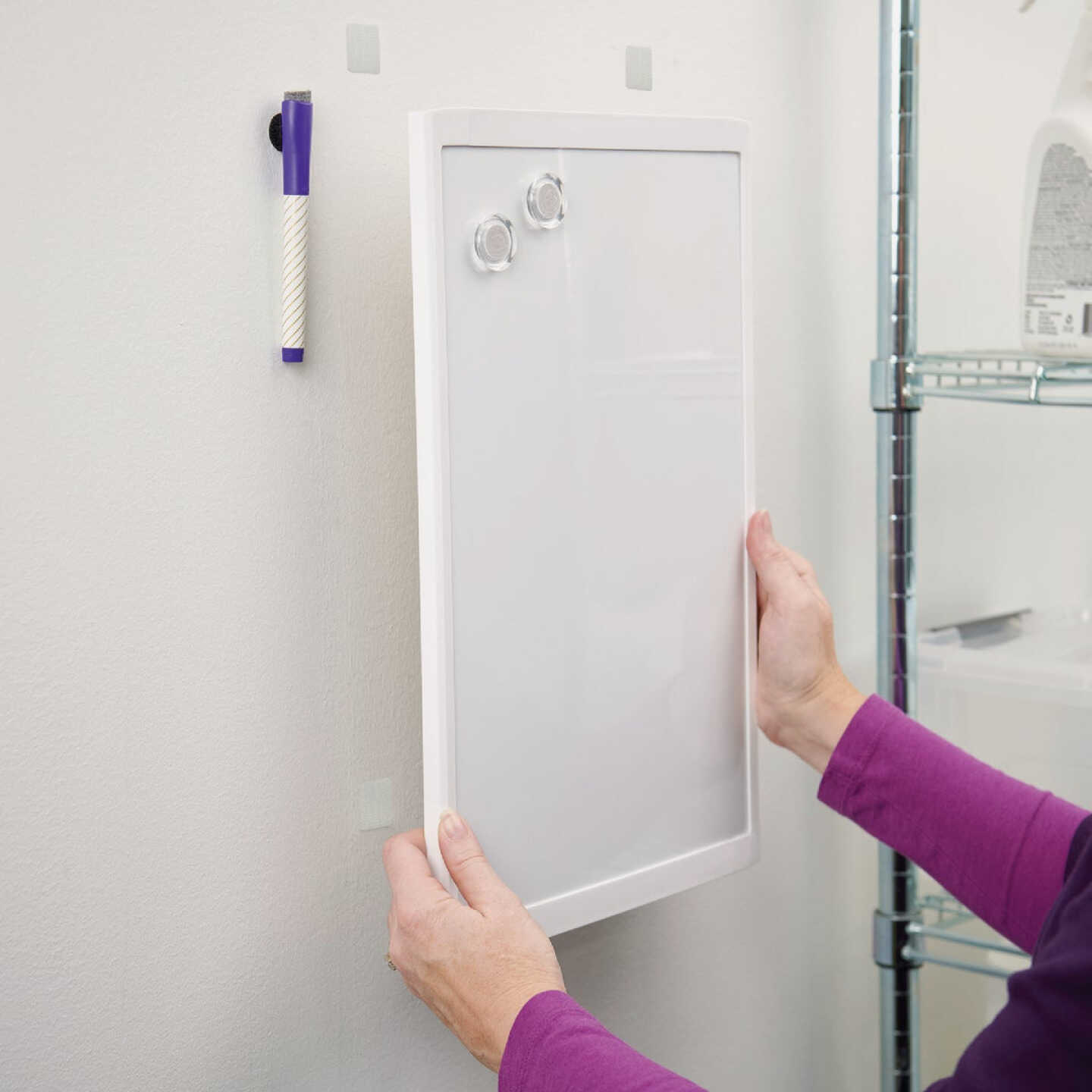 Wrap-It Storage Stick 'Em 1 In. White Hook & Loop Square (24 Ct.) Image 3