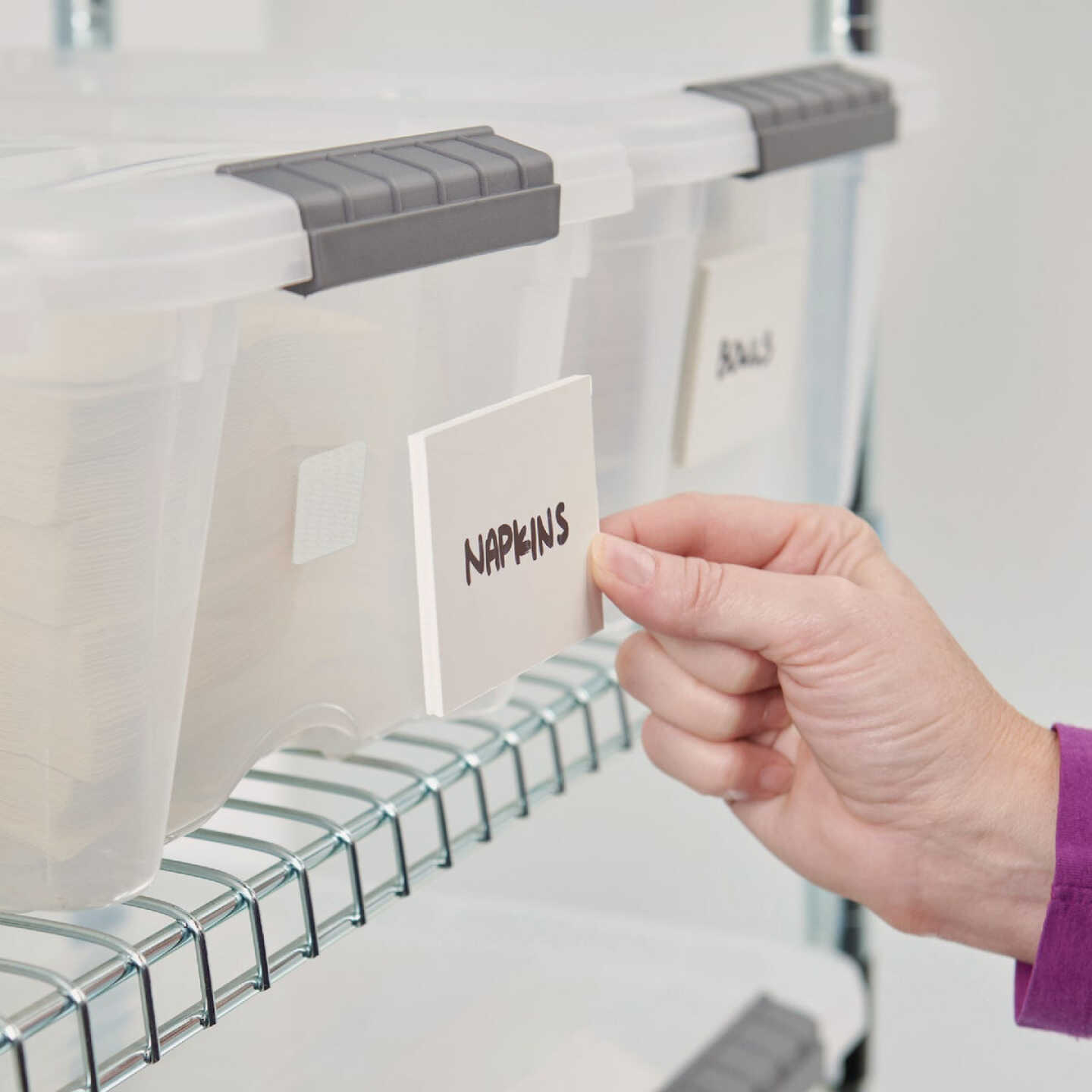 Wrap-It Storage Stick 'Em 1 In. White Hook & Loop Square (24 Ct.) Image 4