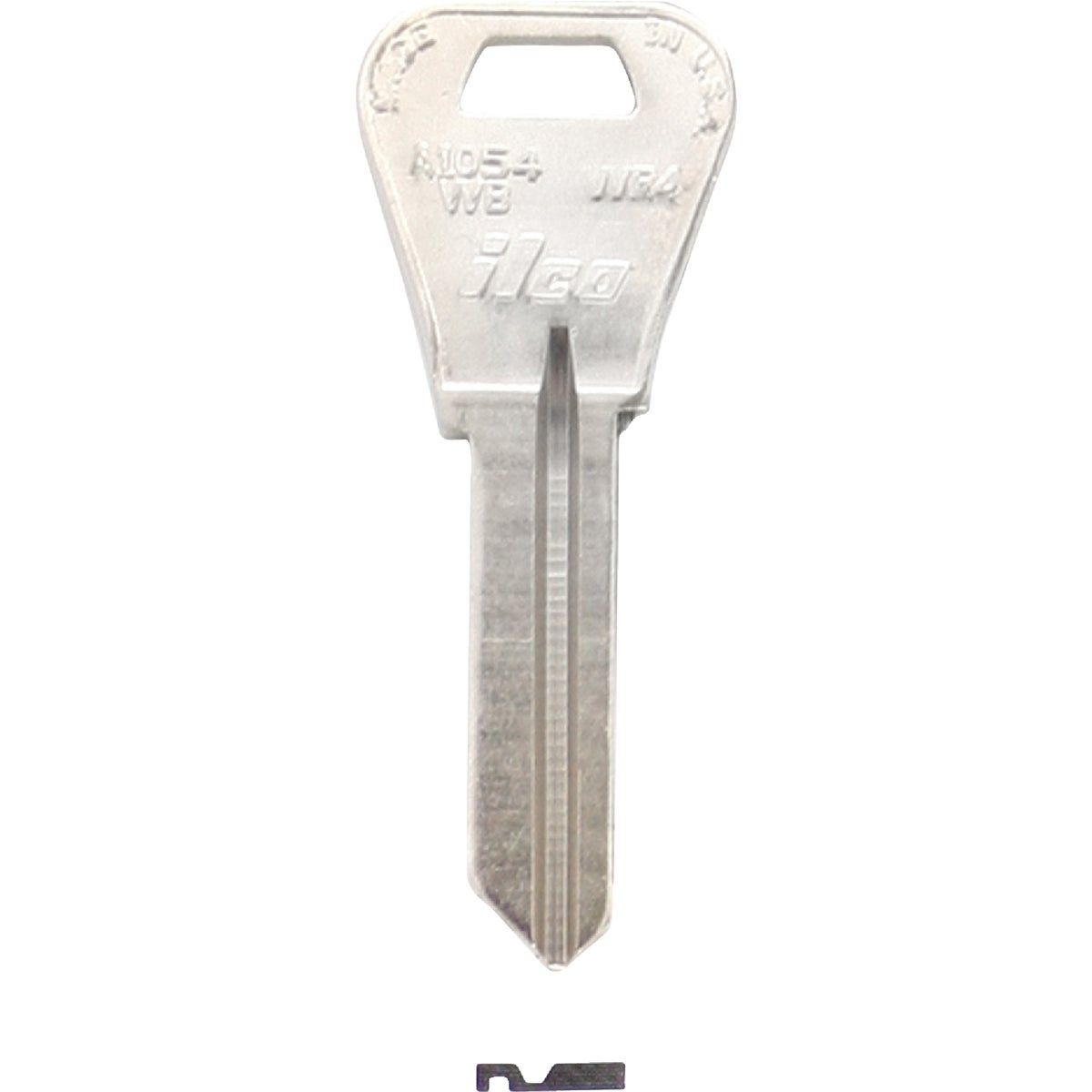 ILCO Weiser Nickel Plated House Key, WR4 / A1054WB (10-Pack) Image 1