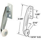 Prime-Line Steel White Nylon 3-21/64" Right Hand Rear Drawer Roller (2 Count) Image 1