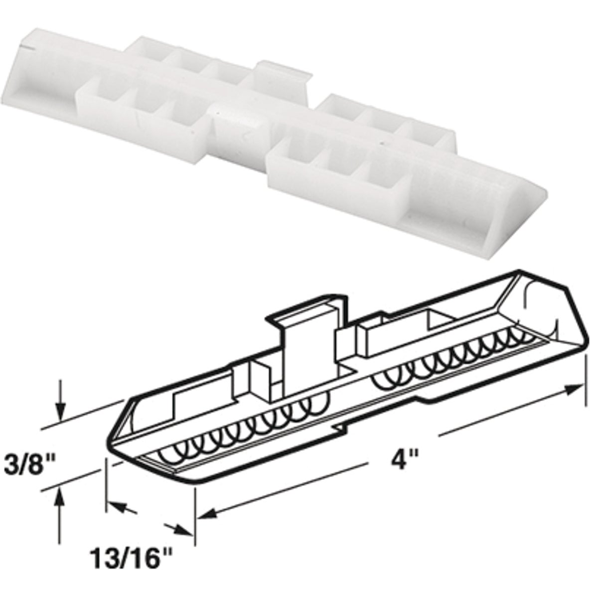 Prime-Line Bifold Door Snugger Top Slide Guide (2 Count) Image 1