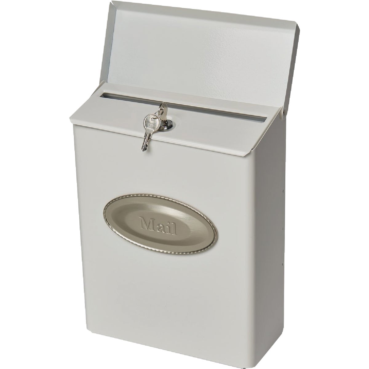 Gibraltar White Designer Vertical Wall Mount Mailbox Image 3