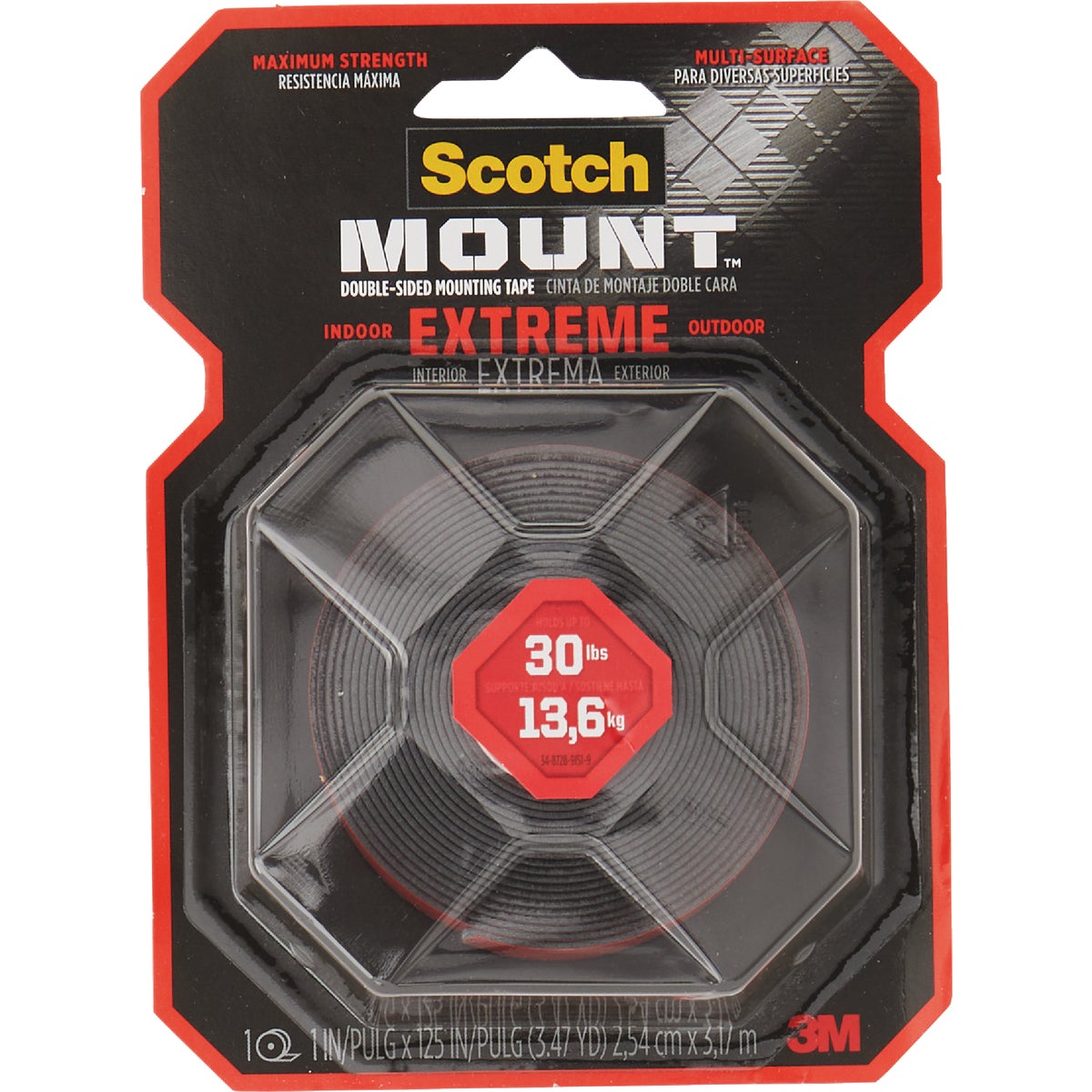 Scotch Mount 1 In. x 125 In. Extreme Double-Sided Mounting Tape Image 7