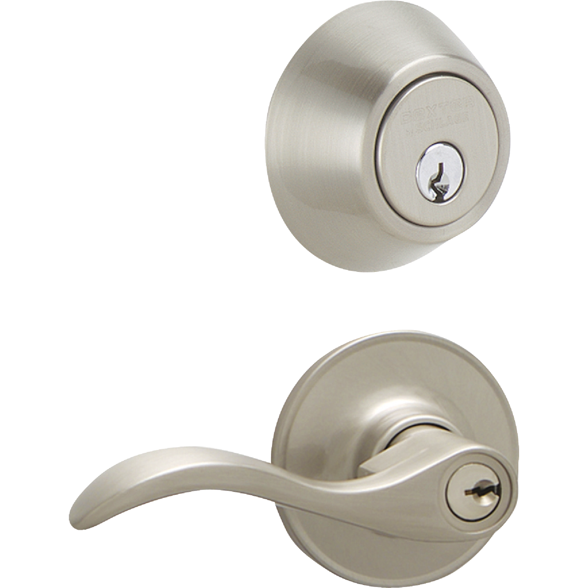 Dexter Seville Satin Nickel Deadbolt & Lever Combo