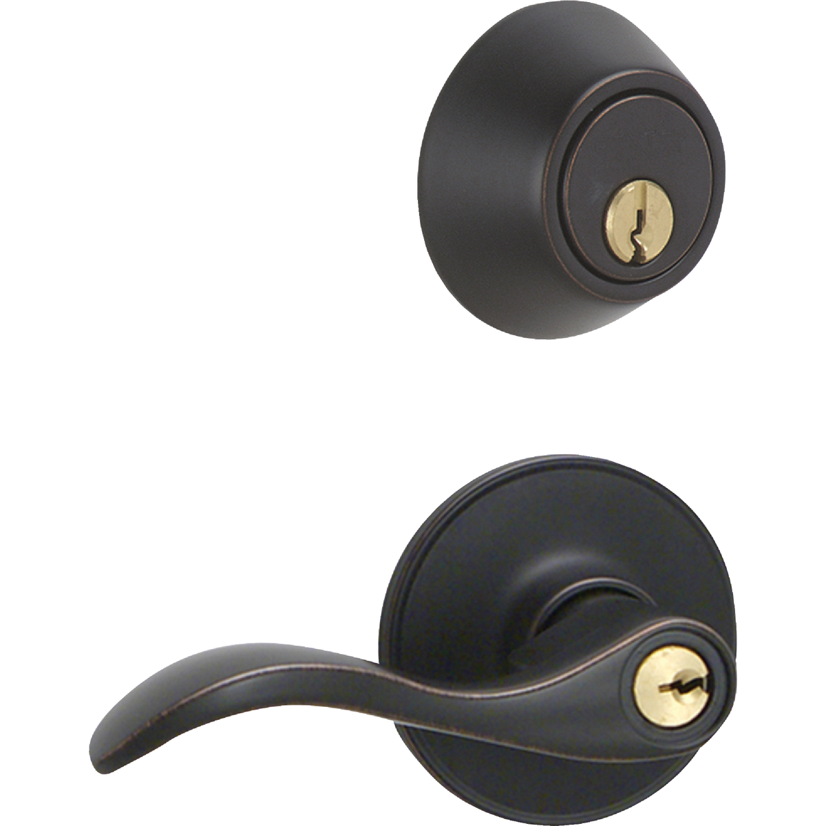 Dexter Seville Aged Bronze Deadbolt & Lever Combo