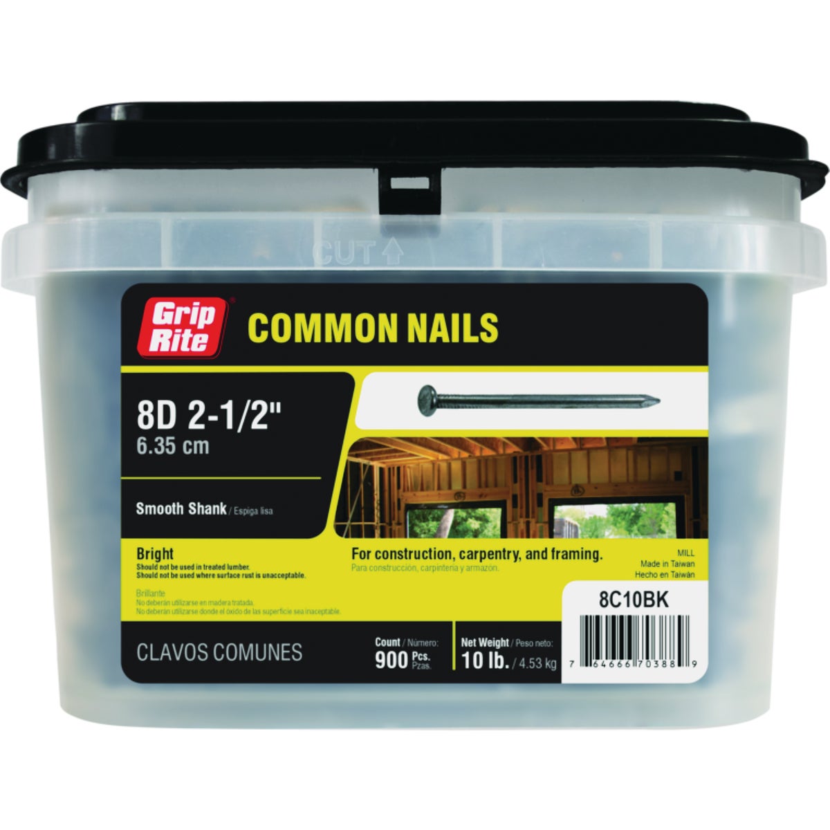 Do it Best 2-1/2 In. 8d Bright Common Nails (900-Count, 10 Lb.)