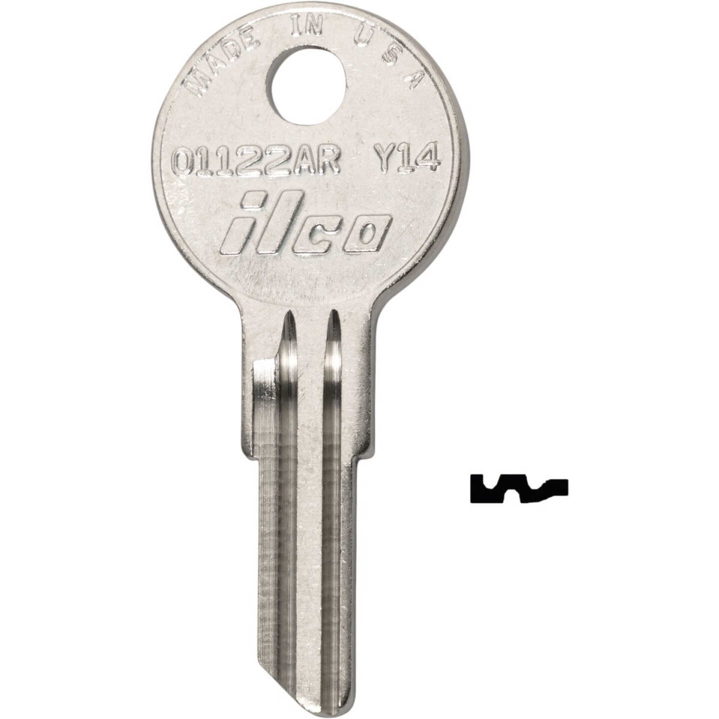 ILCO Yale Nickel Plated House Key, Y14 / O1122AR (10-Pack) Image 1