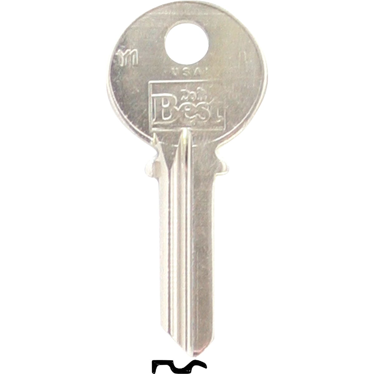 Do it Best Yale Nickel Plated House Key, Y1 / 999-Y1 DIB (10-Pack) Image 1