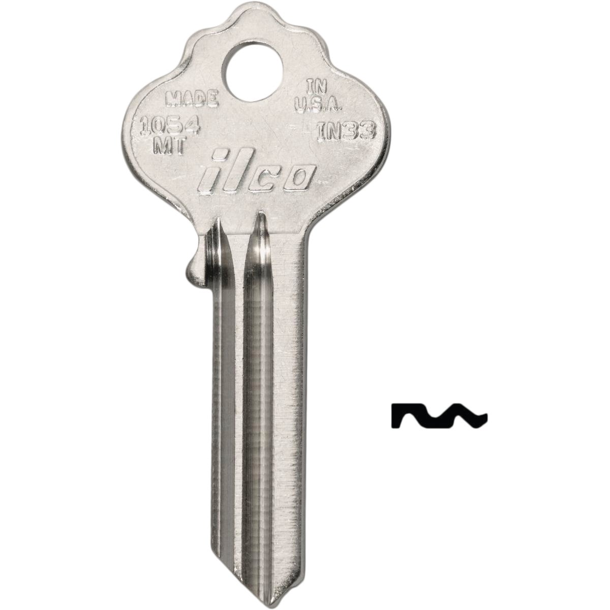 ILCO Nickel Plated File Cabinet Key IN33 / 1054MT (10-Pack)