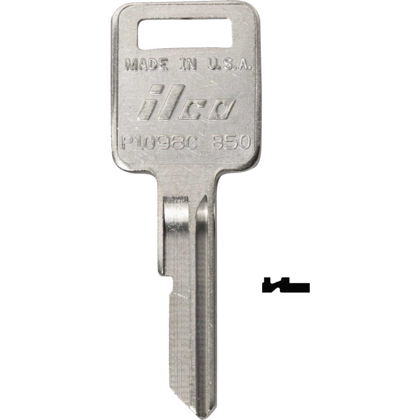 ILCO GM Nickel Plated Automotive Key, B50 / P1098C (10-Pack) Image 1