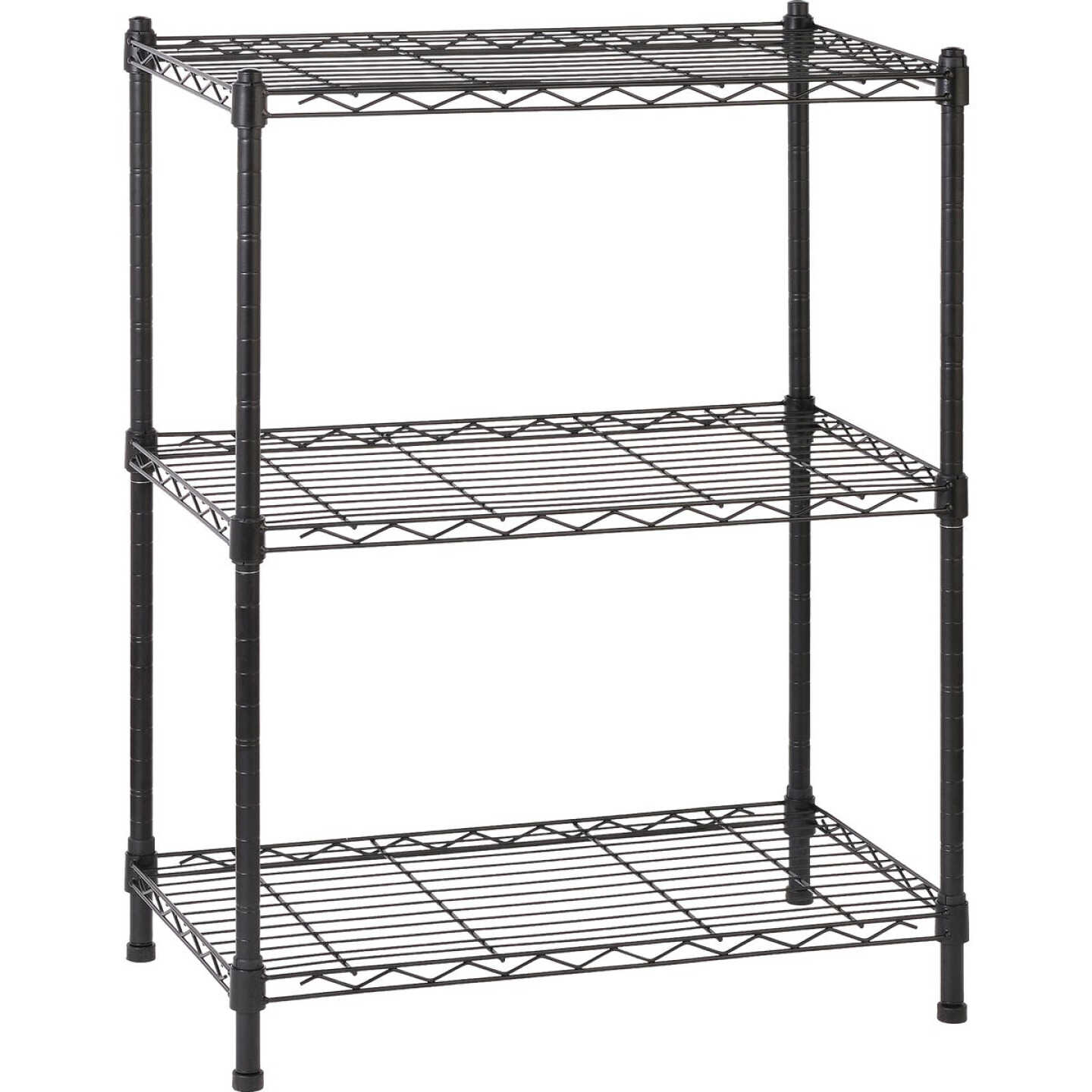 Muscle Rack 24 In. x 14 In. x 30 In. 3-Tier Black Wire Shelving Unit Image 1