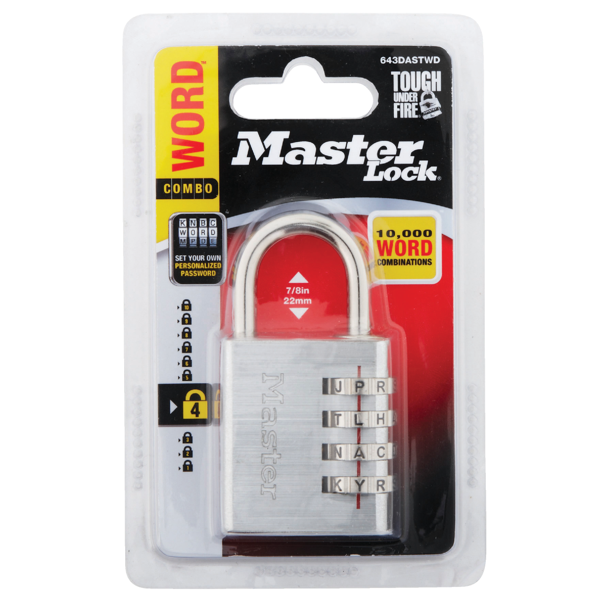 Master Lock 1-9/16 In. Brushed Aluminum Combination Padlock Image 2