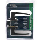 Steel Pro Matte Black Straight Passage Door Lever Image 2