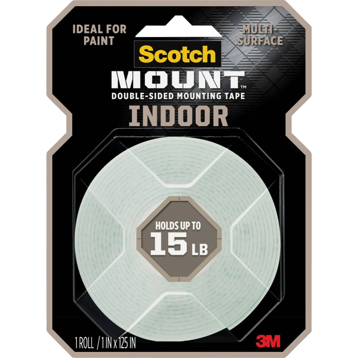Scotch-Mount 1 In. x 125 In. Indoor Double-Sided Mounting Tape