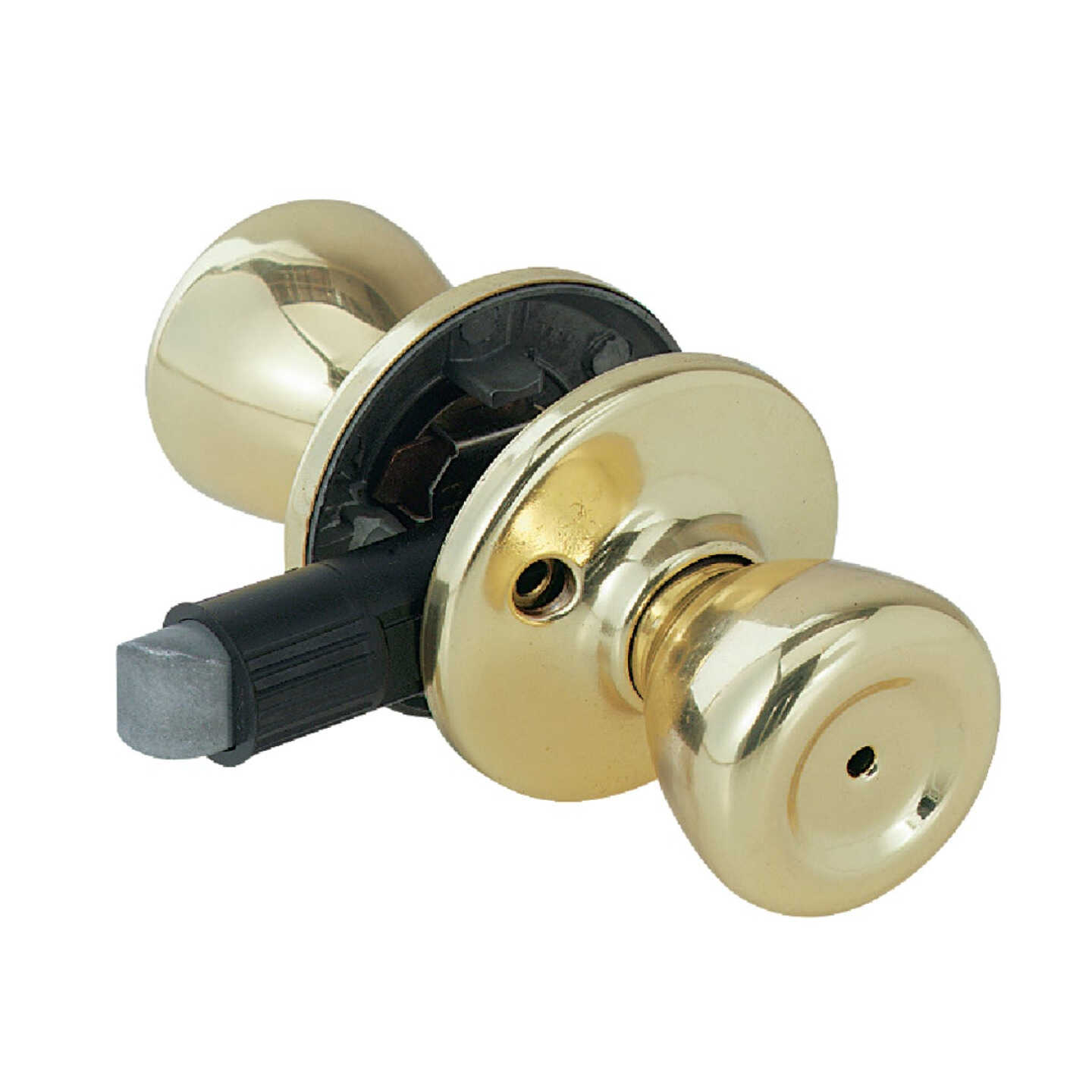 Kwikset Polished Brass Mobile Home Privacy Lockset Image 1