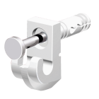 Closetmaid Wire Shelf White Wall Clip (48-Count) Image 1