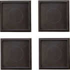 Super Sliders 2 In. Brown Square Furniture Leg Cup (4-Pack) Image 2